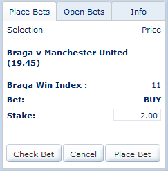 Buy Win Index Braga at 11 