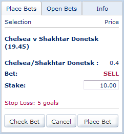 Sell Chelsea Supremacy at 0.4 - Chelsea Vs Shakhtar Donetsk