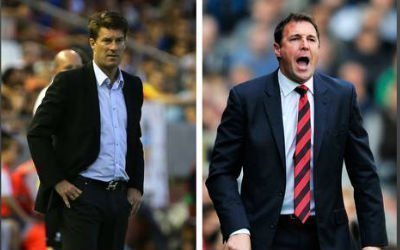 Malky Mackay and Michael Laudrup will face each other for the first time on Sunday afternoon as Cardiff host Swansea.