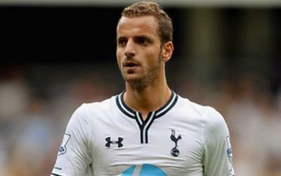 Roberto Soldado stares ahead wearing a Tottenham shirt after possibly wondering what he has done wrong so far in his White Hart Lane career.