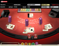 Blackjack player taking a 4th card