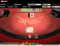 Blackjack hit against a strong dealer hand